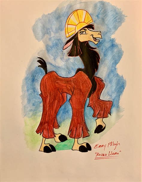 Emperor Kuzco/Kuzco Llama (Disney’s “The Emperor’s New Groove” (2000)) (watercolor, 2019) 🦙 ...