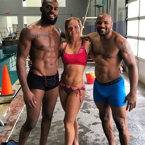 Holly Holm's Hot Swimmers Physique... Jon Jones skipped leg day