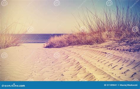 Vintage Filtered Beach, Nature Background or Banner Stock Image - Image of freedom, toned: 51189841