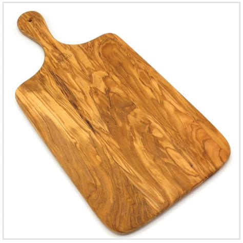 Cutting Board with Handle in Olive Wood - The Triggerfish Cookshop