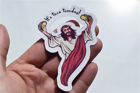 It's Taco Tuesday Funny Jesus Christ Meme Die Cut Vinyl - Etsy