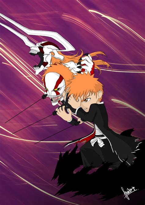 Ichigo's Hollowfication by blingzai on DeviantArt