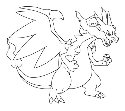 Mega Charizard X Drawing at GetDrawings | Free download