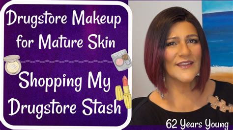 AFFORDABLE DRUGSTORE MAKEUP FOR MATURE SKIN~SHOPPING MY DRUGSTORE STASH~FAB & GLAM OVER 50 - YouTube