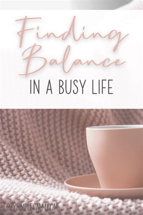 Finding Balance in a Busy Life