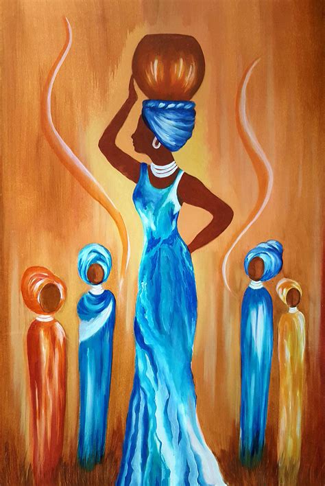 African Woman - Original oil painting on hardboard. Available directly from Artist Loraine Yaffe ...