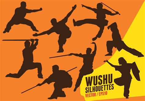 Wushu Silhouettes 135998 Vector Art at Vecteezy