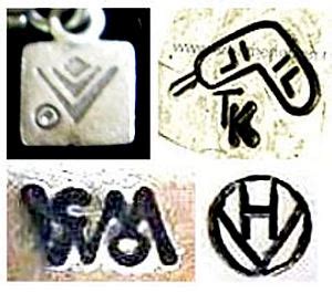 Silver jewelry marks