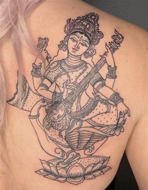 30+ Amazing Goddess Saraswati Tattoos with Meanings and Ideas - Body ...