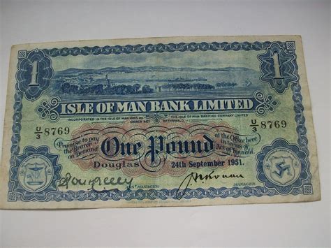 £1 Banknote Isle of Man Bank Ltd. 1951 GF-AVF | Chancery Collection