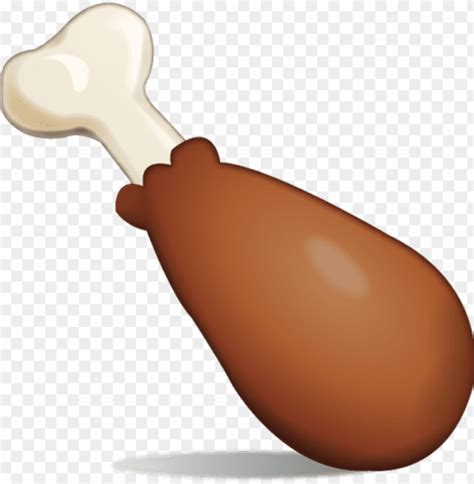 Download Poultry Leg Emoji Icon - Chicken Wing Emoji PNG Transparent With Clear Background ID ...