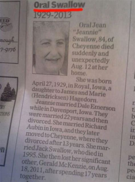 Bizarre obituaries are not what you would expect - Gallery | eBaum's World