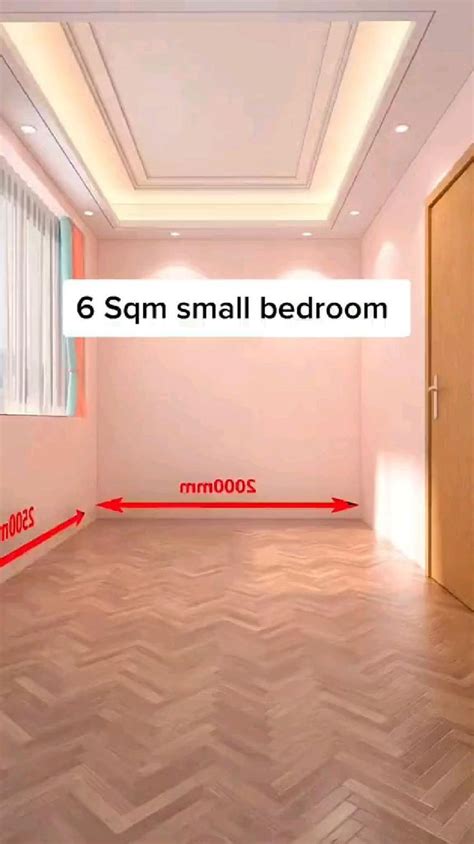 6 sqm small bedroom | Small room layouts, Small room design bedroom, Tiny bedroom design