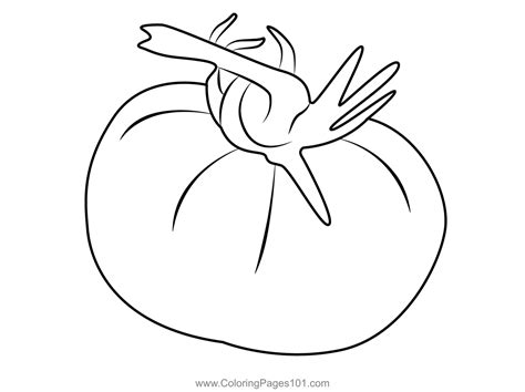 Fresh Single Tomato Coloring Page for Kids - Free Tomatoes Printable Coloring Pages Online for ...