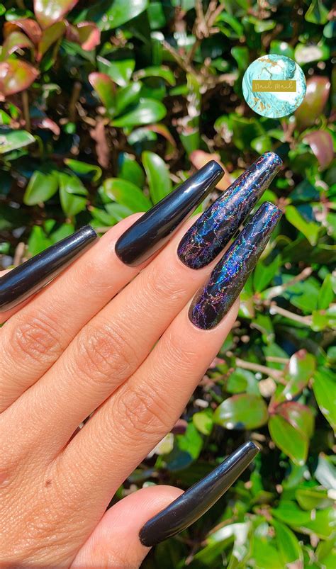 Dream Set XXL Coffin XXL Long Press On Nails Holo Marble | Etsy