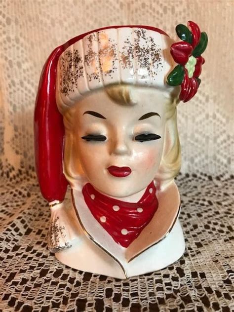 Vintage 5 Napco Christmas Head Vase 1960s Holiday | Etsy | Head vase, Christmas figurines ...
