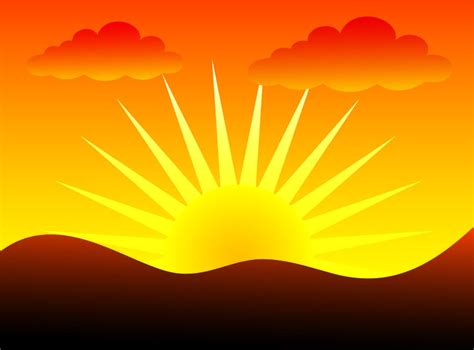 Sunrise Sunset Clip Art - Cliparts Black Transparent PNG