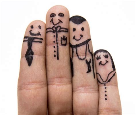 Family of fingers in their Sunday best. | Finger art, How to draw ...