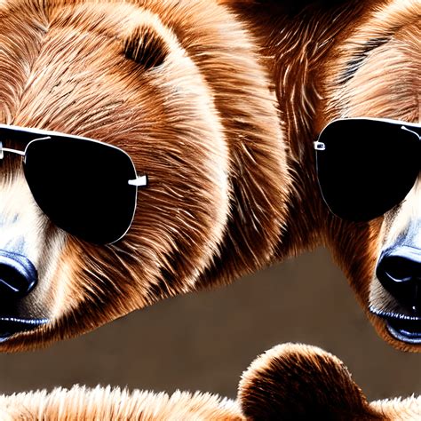 Bear Wearing Aviators Graphic · Creative Fabrica