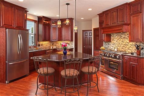 Modern Cherry Wood Kitchen Cabinets