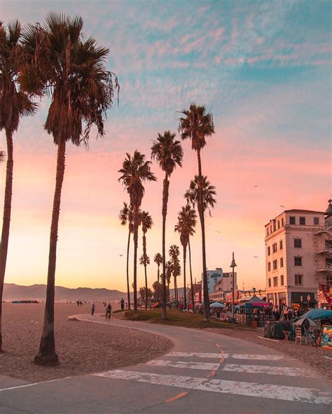 Pink sunset at Venice Beach, Los Angeles, California. #visitcalifornia #travel #wanderlust # ...