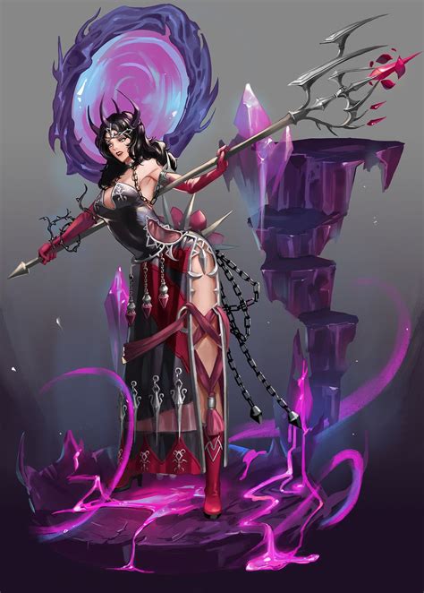 ArtStation - Necromancer, T E | Fantasy art women, Fantasy female warrior