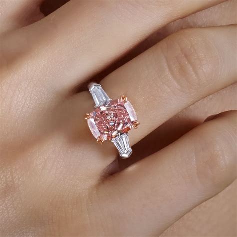 Pink Diamond Engagement Ring Pink Diamond Wedding Rings, Pink Diamond Engagement Ring, Simple ...