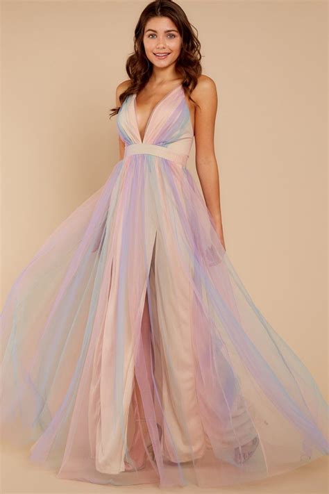 Pastel Rainbow Gown Rainbow Dress, Gowns, Pastel Color