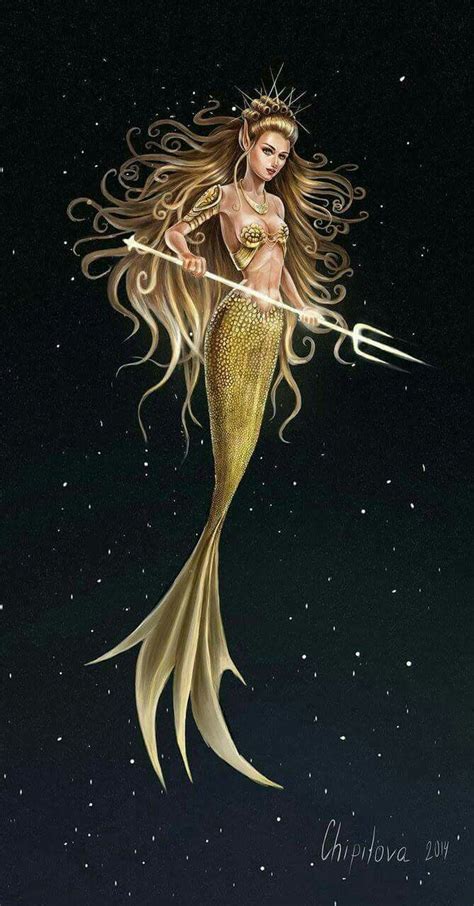 Golden Mermaid | Mermaid artwork, Mermaid drawings, Mermaid art