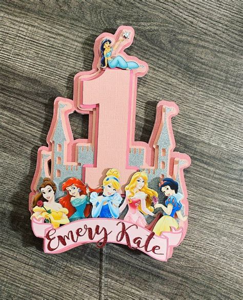 Disney Princesses cake topper, Disney princess party, princess party ...