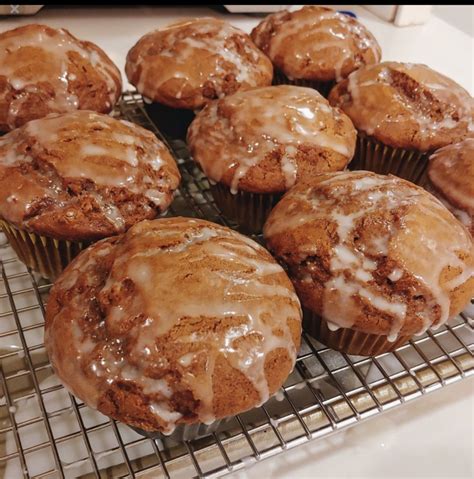 Gingerbread Muffins with Sweet Lemon Glaze