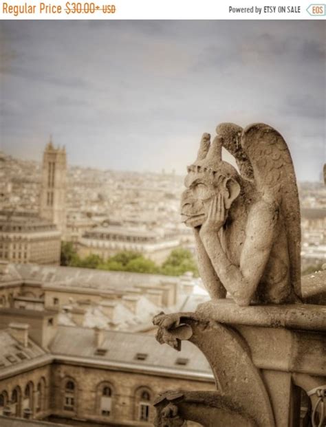 Gargoyle Photograph, Hunchback Notre Dame Photo Quasimodo Print Paris ...