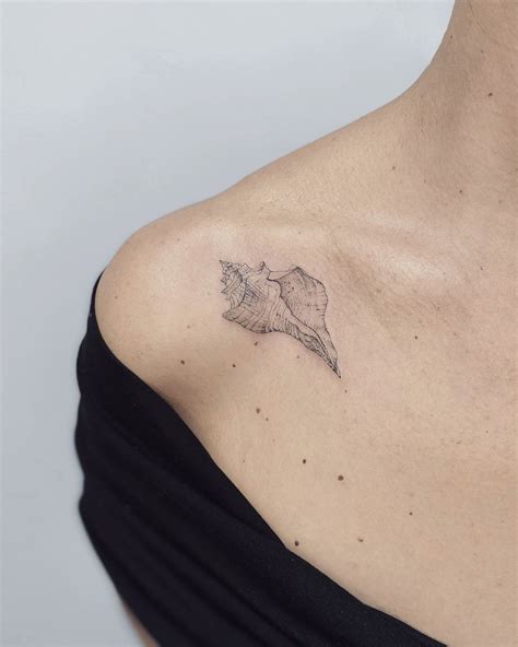 Tattoo uploaded by Laura Martinez • Nothingwild Paris 🌙 Seashell tattoo • Tattoodo