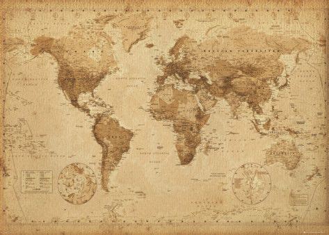 Old Map of The World 1819 Vintage Poster Wall Art Print Vintage World Map Prints Giclée ...