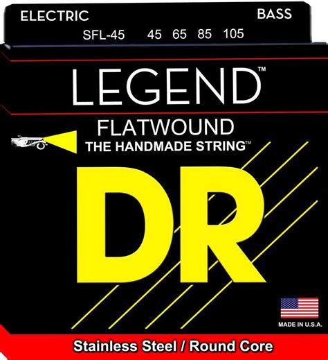 DR SFL-45 Legend Flatwound Short Scale Bass Strings 45-105, Full Set