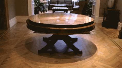 Master Craftsperson - Expanding Round Table GIF - Woodwork Furniture Art - Discover & Share GIFs