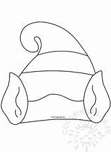 Elf Hat Coloring Page Printable sketch template