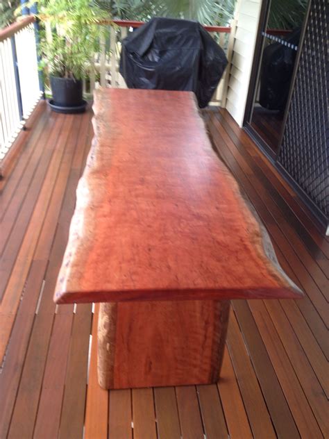 Forest Redgum single Slab Table polished in 2 Pack Polyurethane from ...