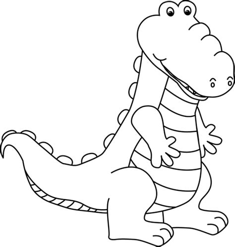 Alligator black and white black and white alligator clip art image - WikiClipArt
