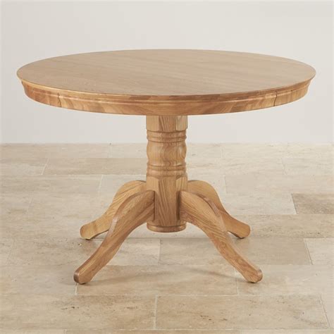 4ft Pedestal Round Table in Natural Oak | Oak Furniture Land