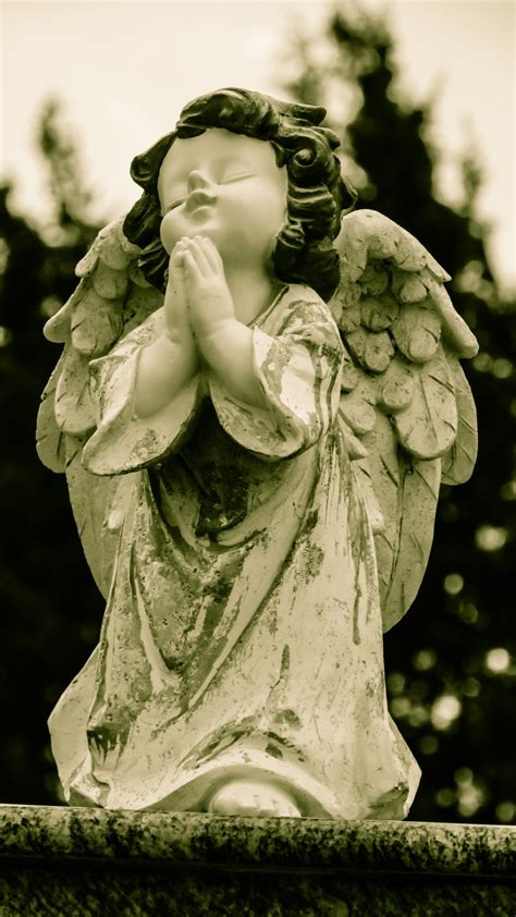 Free Images : black and white, monument, statue, heaven, symbol, religion, child, cemetery ...