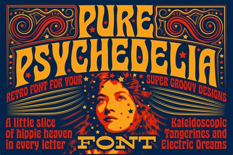 Pure Psychedelia Font | Hippie font, Retro font, Pure products