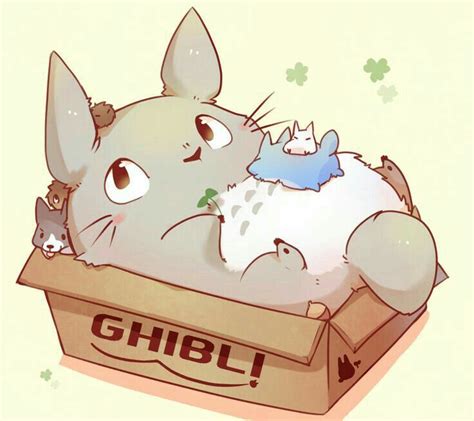 My Neighbor Totoro, cute, box, puppies, text; Studio Ghibli | Totoro ...