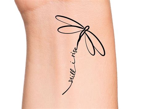 Still I Rise Dragonfly Temporary Tattoo - Etsy Australia