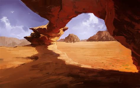 Desert rock, Nick Serpilov on ArtStation at https://www.artstation.com/artwork/gEg6G in 2020 ...