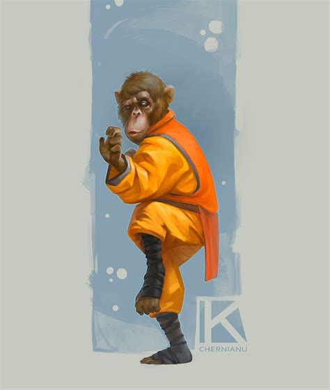 Kung Fu Monkey | Monkey art, Character design, Kung fu