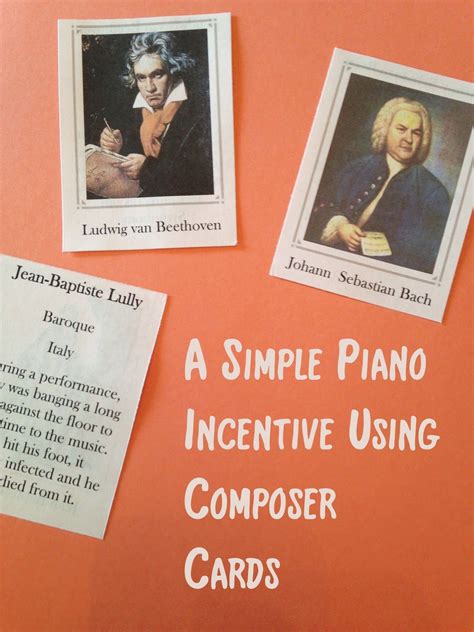 The Piano Studio: Last Year's Incentive Program: Earning Composer Cards Piano Lessons, Music ...