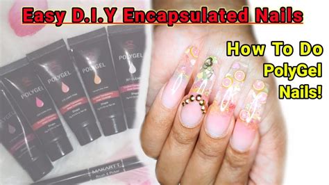 How to do PolyGel nails|easy D.I.Y polygel nails for beginners|first time polygel tips and ...
