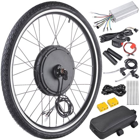 Yescom 26"x1.75" Front Wheel Electric Bicycle Motor Kit 48V 1000W Bicycle Cycling Engine w/ Dual ...