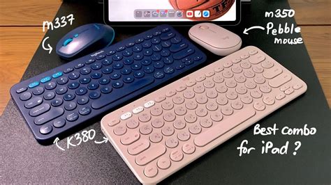 Logitech keyboard & mouse combo for iPad - pink/blue K380 & m337 or m350 mouse - YouTube